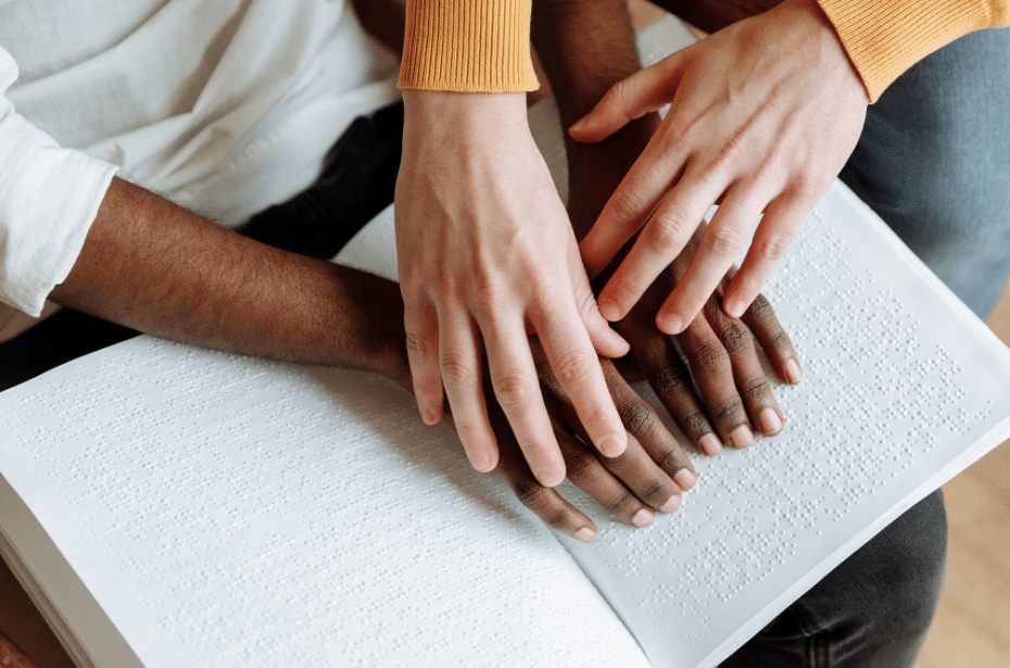 rights as an NDIS participant reading braille 