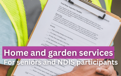 Tailored home and garden services for seniors and NDIS participants