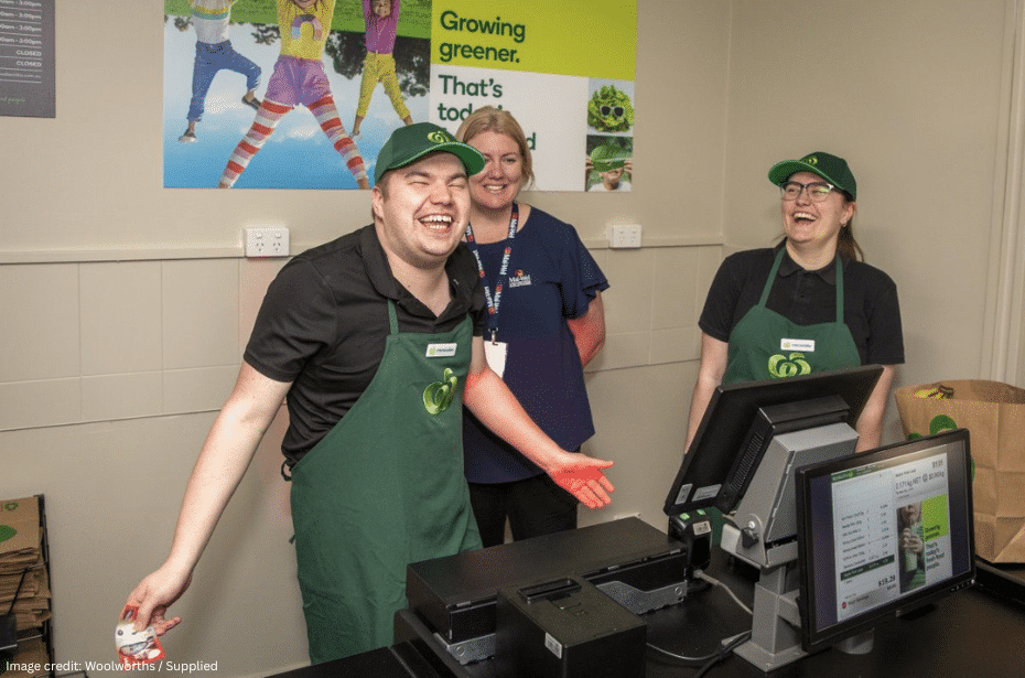 mini woolies Woolworths supermarket initiative disability support teaching vital skills 