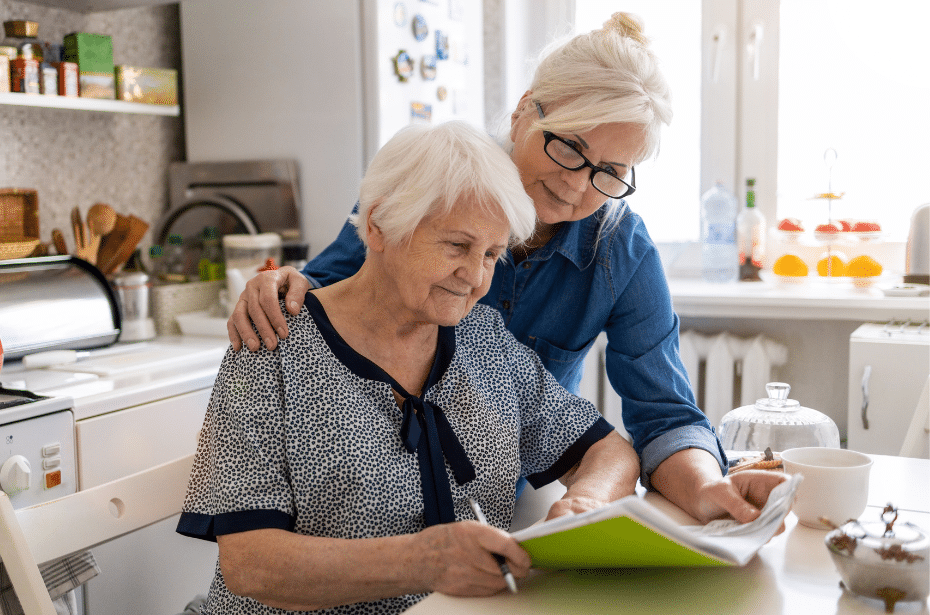 elderly mother daughter finances aged care funding support hardship